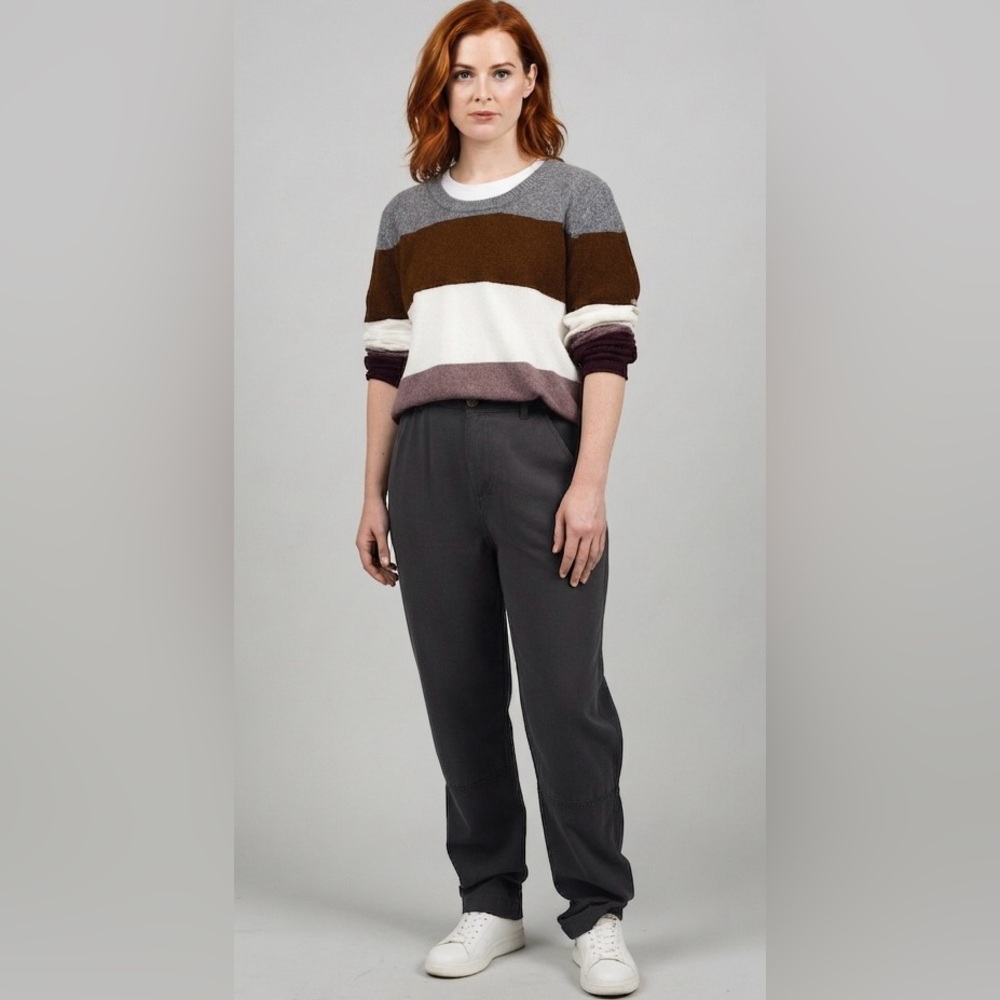 Pinque Design Studio NWT Color Block Long Sleeve Pullover Sweater Size XL